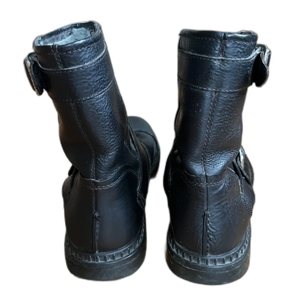 UGG Black Rockville II Leather Moto Biker Boots Shoes   Mens Size 10